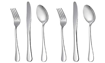 Siddhivinayak Handicraft Stainless Steel Desert Dinner (1 Fork Spoon 19 cm 1 Dinner Knife 21 cm 3 pcs)