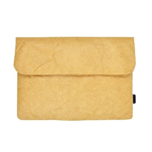 Pochette ordinateur portable style ancien marron en fibre haut de gamme
