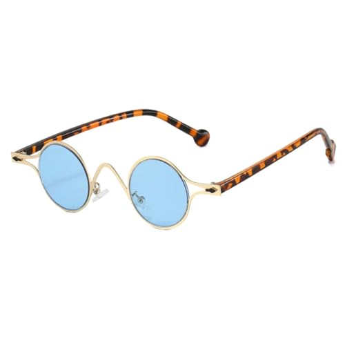 Lunettes de soleil rondes métal homme rétro contre l'éblouissement urbain verres dégradés