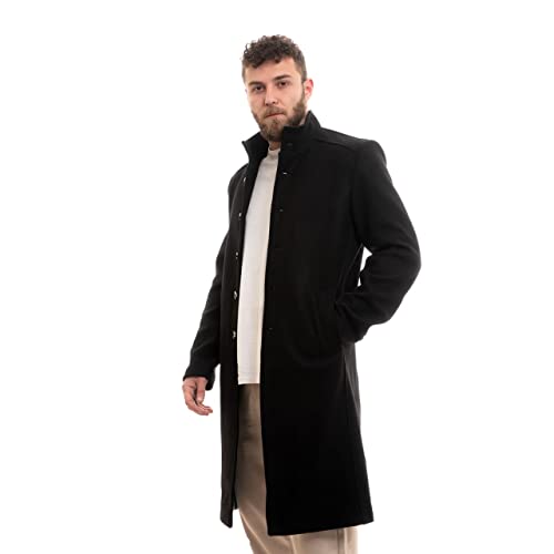 معطف جوخ للرجال من كيمت فاشون - اسود - مقاس 56