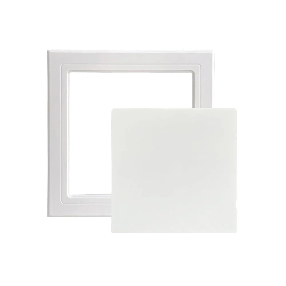 Dunsby White 250X250mm Access Panel Access Panel For Drywall Universal Self Adhesive Door Plastic Removable Inspection Hatch Ceiling(White 250X250mm)