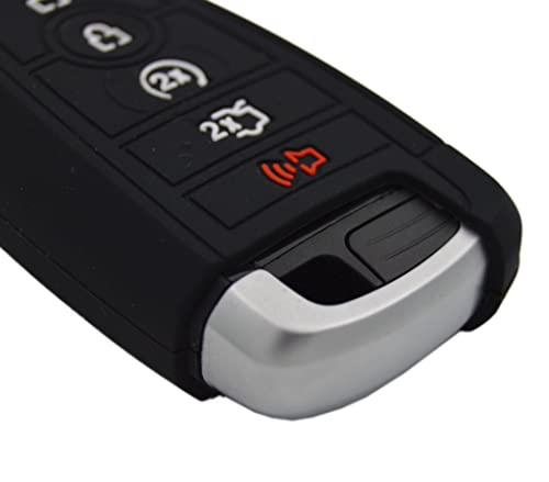 Image of Silicone Key Fob Cover for Ford F150 Mustang Explorer Expedition Escape Edge Bronco Transit Maverick and Lincoln Navigator Nautilus Aviator Corsair