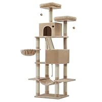 Amazon | FEANDREA キャットタワー 多頭飼い 大型猫用 スリム 安定感