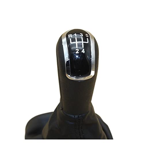 Toohom 5 Speed Car Gear Shift Knob Leather Boot 6Y0711113H Fit For Skoda Fabia Mk1 2000-2008 Car-Styling Gearshift Accessories (Color : Silver, Size : 1) #TOP5