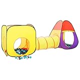 Tienda de campaña para niños con 250 bolas 3 en 1, tienda de campaña para juegos infantiles de poliéster resistente con bolsa de transporte para actividades en casa