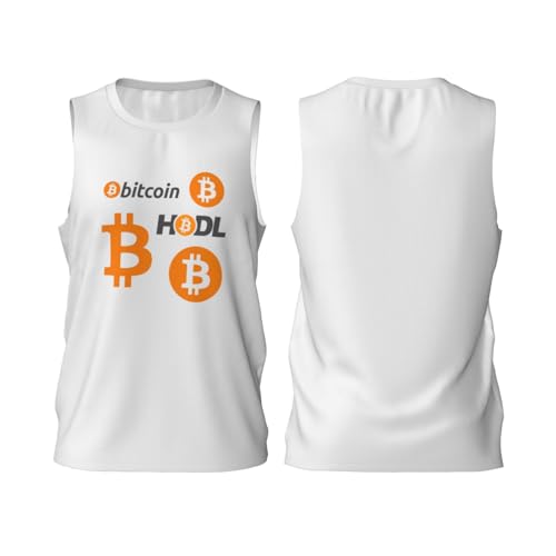 Bitcoin Logo HODL BTC Crypto Cryptocurrency Men's Basketball Jersey Tank Top for Men