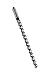 Dormer B9533.0 Machine Reamer for Conical Pin Left Hand Helix 45 Degree, Bright Coating, Cobalt High Speed Steel, Head Diameter 2.9 mm, Flute Length 58 mm, Full Length 100 mm