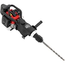 Gas Powered Jack Hammer, 33CC 1000W Gasoline Concrete Breaker Drill Concrete Breaker Punch Drill Jack Hammer Gas Powered Demolition with 2 Chisels for Heavy Concrete and Metalworking Projects