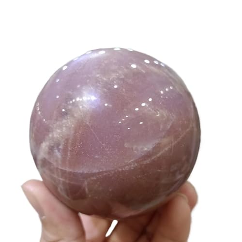 Stone Aureate Moonstone Ball, Quartz Crystal Ball,Home Office Decoration(Size:200-250g)