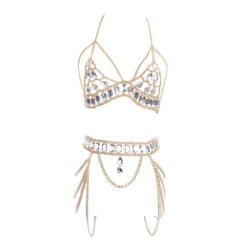 Cadena Corporal para Bikini y Chal de Aluminio con Acrílico Joyería de Moda Mujer