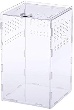 Amazon Lissomplume 爬虫類ケージ 飼育ケース 飼育容器 爬虫類 小動物用 爬虫類飼育箱 飼育ボックス 昆虫飼育ケース アクリル クモ サソリ ヤモリ ヘビ カメ クワガタ 飼育ケージ クリア 15cm 15cm 25cm Lissomplume 飼育ケース ケージ 通販