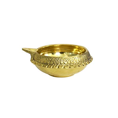 Kubera Lampe en laiton de Annai Adukkalai : lot de 5 veilleuses pour une ambiance zen à la maison