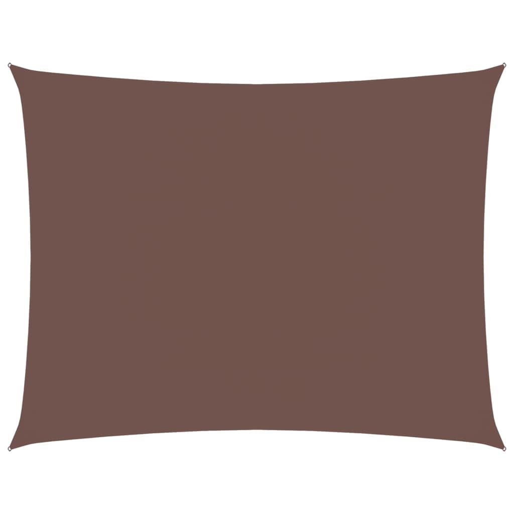 Toile ombrage imperméable et anti-UV 3,5x4,5 m marron haute densité