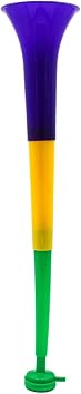 Purple, Green and Yellow World Cup Horn/Vuvuzela 24.5" Each