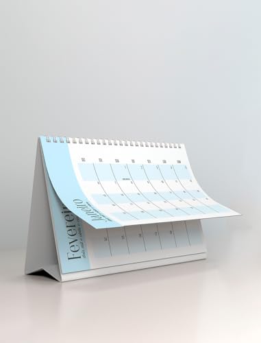 Calendário de mesa 2025 colors azul