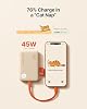Cargador portátil de carga rápida INIU 45W, 40% más pequeño 10000mAh con cable desmontable, banco de energía de viaje seguro para vuelo, batería externa USB C para mujeres, niñas, uso diario, regalo, beige 3