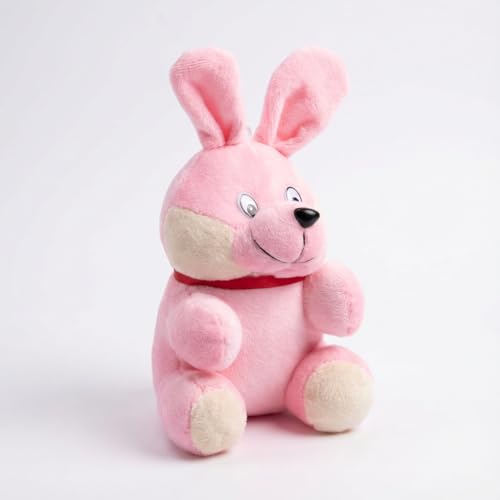 Image of Cute Pink Bunny Soft Toy Pack of 2 | Super Soft Plush Rabbit Pair with Ribbon Bow | Huggable Stuffed Animals for Babies & Toddlers Set for Birthday & Baby Shower (Pack of 2)