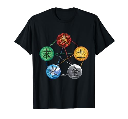5 Element Qigong Energy Flow Meditation Tai Chi Yoga T-Shirt