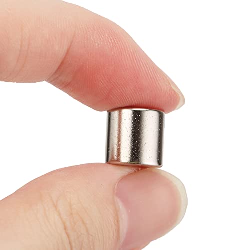 10 Pcs Refrigerator Magnets 3/8"X3/8" Cylinder Magnets Small Magnets Permanent Rare Earth Magnets Strong Neodymium Magnet For Multi-Use Fridge Whiteboard Diy Scientific Craft Office Magnets, 10X10Mm #TOP2