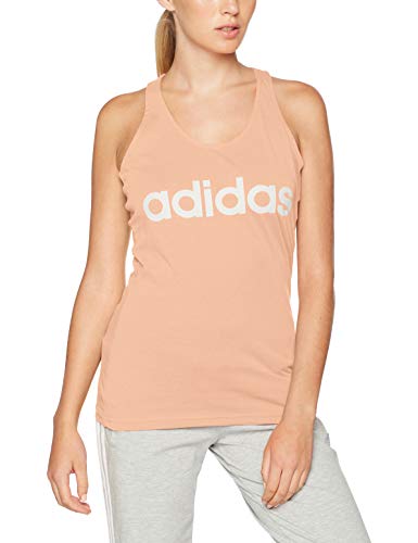 adidas Women's Essentials Linear Slim Tank Top, Pink (Haze Coral), L