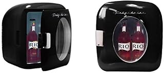Frigidaire EFMIS462-BLACK 12 Can Retro Mini Portable Personal Fridge/Cooler for Home, Office or