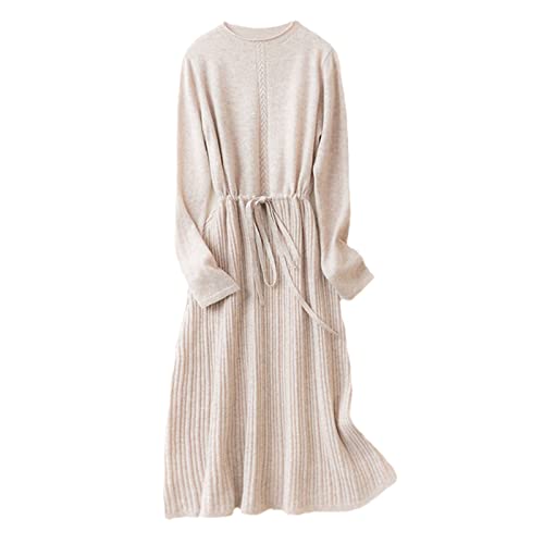 Robe d'automne et d'hiver Kelsiop pour femme en maille de laine XXL