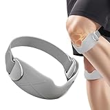 Silicone Patellar Tendon Support Strap, 2026 New Knee Braces for Women and Men Pain Relief, Adjustable Patella Band Stabilizer Knee Brace for Hiking, Basketball, Running Essentials (Gray*1)
