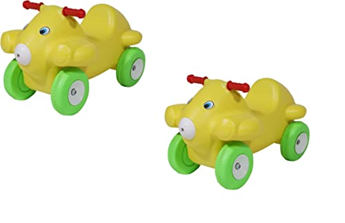 Image of Little Fingers Animal Shaped Ride-on Toy for Kids - Push & Scoot Indoor Outdoor Ride-on Bike for Toddlers Age 1 to 6 Years - Sturdy Lightweight Baby Scooter with Comfortable Seat & Handle
