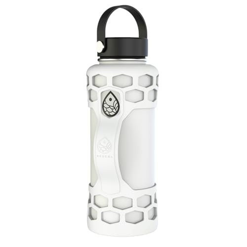 REUZBL Silicone Bottle Bumper with Patented Handle – Fits Hydro Flask 32 oz – Protective Bottle Boot Sleeve