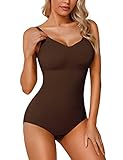 Marvmys Womens Tummy Control Bodysuit Shapewear Slimming Seamless Sculpting Body Shaper
