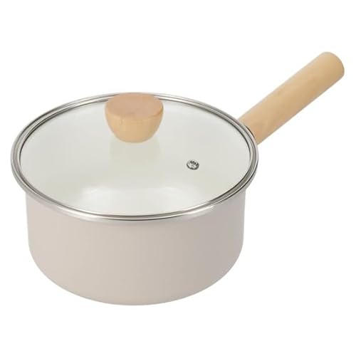 ニトリ デコホーム IH ガス火 ホーロー片手鍋 18cm MR01 モカ NITORI 5894154