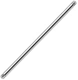 [From da Phactory] フロム ダ ファクトリー サージカルステンレスシリーズ ストレートバーベル シャフト 軟骨ピアス (14G, シャフト50mm, カラー： ステンレス シルバー)
