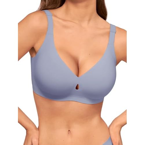 LUCKMEEY Bras for Women No Underwire Wireless Bras - Seamless Push Up Full Coverage Bralettes Comfortable Everyday Bra