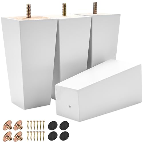 Kit completo di facile installazione, perfetto per mobili fai da te: ogni gamba viene fornita con un bullone filettato M8 in acciaio preinstallato e una robusta piastra di montaggio in acciaio. Questo kit completo garantisce un'installazione senza attrezzi in 5 minuti che funziona perfettamente con la maggior parte dei mobili. Questo design universale semplifica il fissaggio alla maggior parte delle basi dei mobili senza strumenti complessi.