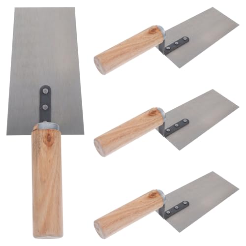 HANABASS Floor Squeegee Heavy Duty Cement Trowel 4pcs Masonry Trowel Finishing Trowel Construction Spatula Margin Trowel Paint Scraper Concrete Power Trowel Tile Trowel