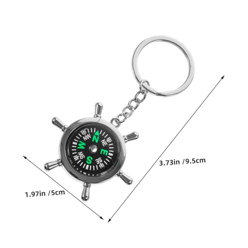 Brújula compacta mini para excursión con llavero, par miniatura 2