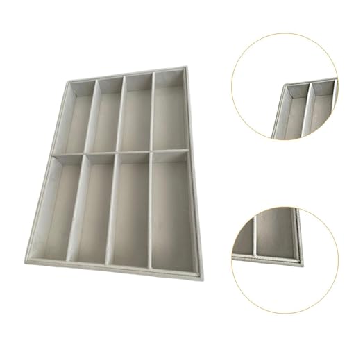 Plateau de rangement lunettes velours avec compartiments de protection beige - 3