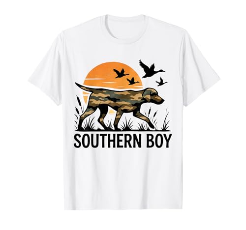 Local Southern Boy Duck Hunting camo Outdoor Dog Camouflage T-Shirt