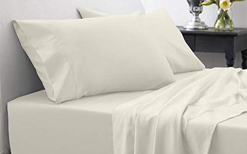 Rajlinen Microfiber Rv Sheet Sets, 48X75 3/4 Full Bunk, Ivory Bed Sheets For Campers/Rv's/Travel Trailers Rv Sheets Three Quarter Bed Sheets Fitted Rv Bunk Sheets Fit Mattress Up To 12" Deep #TOP5