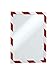 Produktbild DURABLE Sichttasche DURAFRAME® Security, 2St, A4, farblos/rot/weißer Rahmen (2 Stück), Sie erhalten 1 Packung á 2 Stück