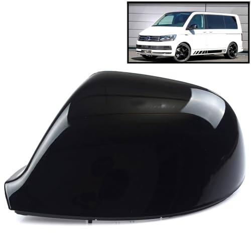 Image of ROBUST Wing Mirror Cover Cap Gloss Black Left Side for Volkswagen Transporter T5 T5.1 T6 7E1857527G