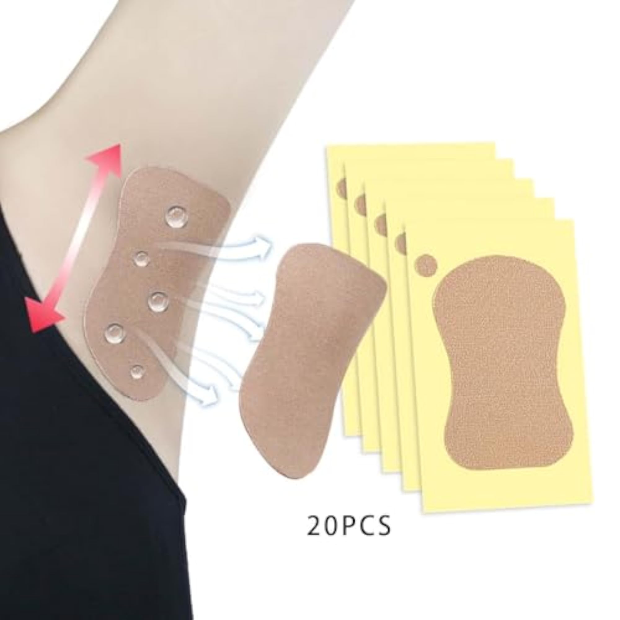 20x Armpit Sweat Pad Traceless Disposable Soft Patches