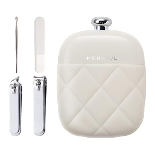 Kit cortaúñas – Herramienta de cuidado para uñas 4 en 1 de acero inoxidable, para uñas curvas, con funda, para viajes, hombres, padres, maridos, ancianos, lugar de trabajo, casa manicura