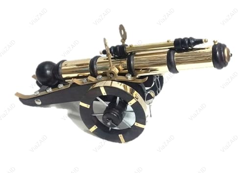 Image of Decorative Army Canon Tank Wooden Rosewood Brass Desk USA Civil War 1861 Handmade Gift for Home Living Room Office Showroom Restaurant Heavy Material Royal Folding Antique Showpiece Gift