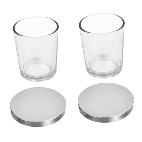 DIYEAH Candle Making Set 2 Glass Candle Jars Decorative Holders for Home Wedding Decor Date