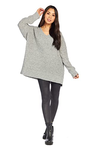 Image of Mud Pie Women's Mud Pie Avalon Womens Waffle Oversized Sweater