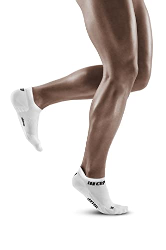 CEP - THE RUN COMPRESSION SOCKS NO SHOW für Herren | Extra kurze Laufsocken mit Kompression in weiß | Regenerierende Kompressionssocken für Männer | Gr. IV | L