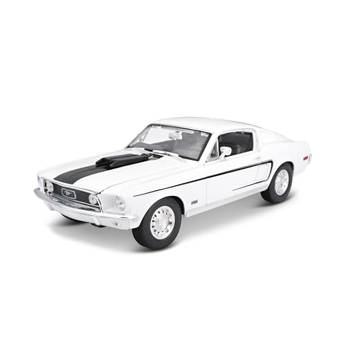 Construcción, Music Maisto 1:18 Scale 1968 Ford Mustang GT Cobra Jet Diecast Vehicle (Colors May Vary)