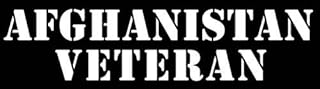 Black Afghanistan Veteran (Military Vet) Sticker Decalic 2.5 x 9 inch