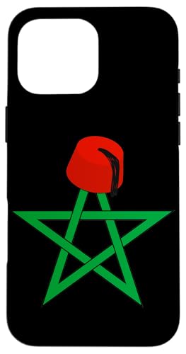 Drapeau du Maroc Sport Maroc avec chapeau marocain Coque pour iPhone 16 Pro Max